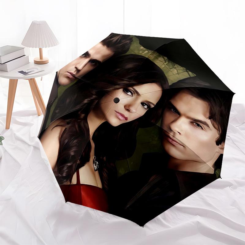 Vampire Diaries, Elena Automatic Opening and Closing, 8 Rib Structure Portable Umbrella, Suitable for Men and Women In All Seasons  Perfect