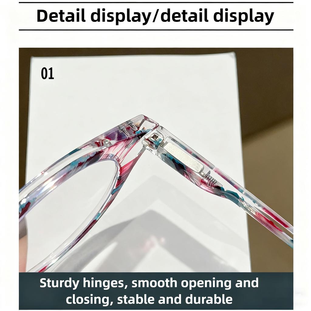 New oval Small Frame Reading Glasses Ultralight Anti Blue Light Presbyopic Glasses Women Stylish Printing Far Sight Eyewear +4.0