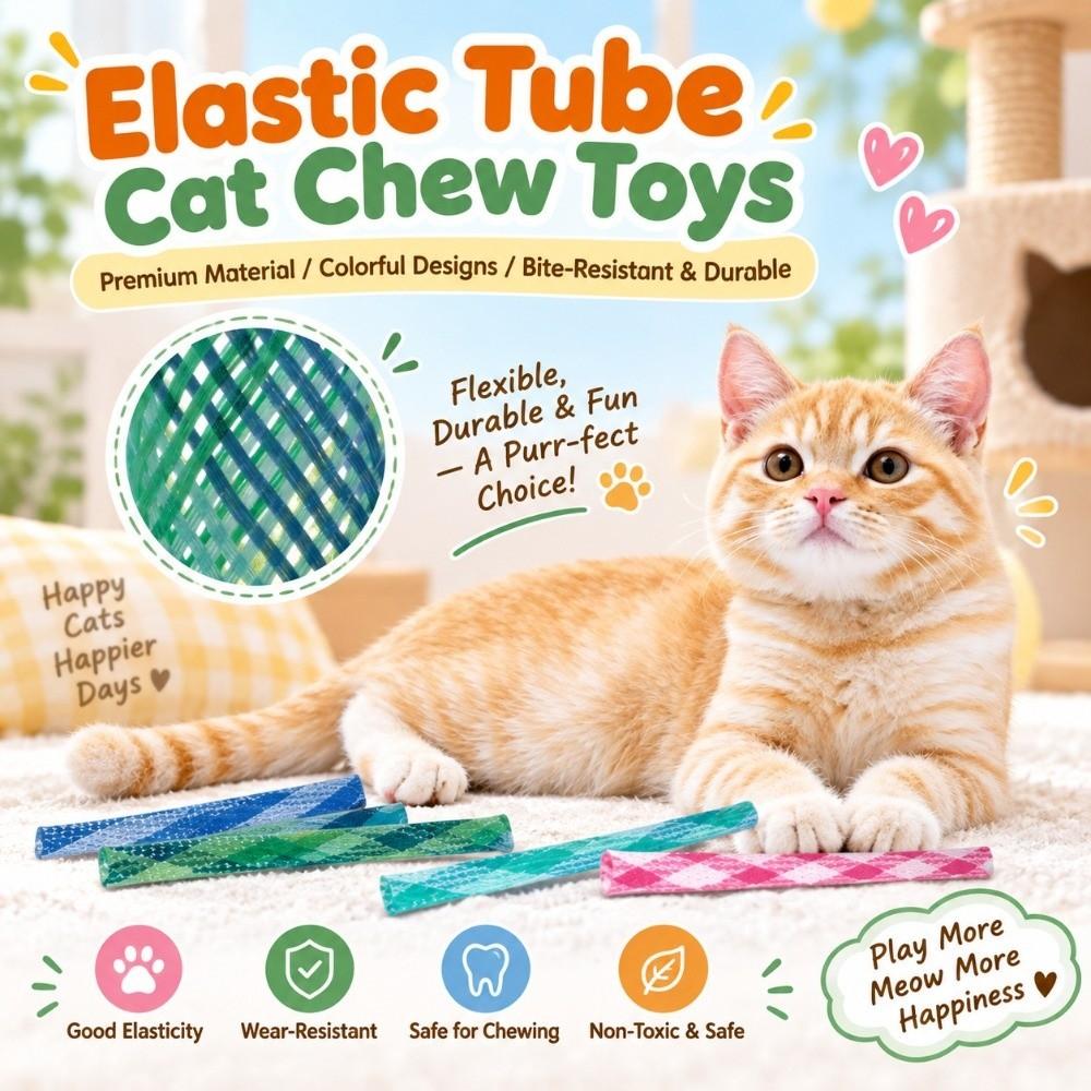 10PCS Freely Folding Cat Spring Toy Good Elasticity Cat Attract Toy Kitten Entertainment