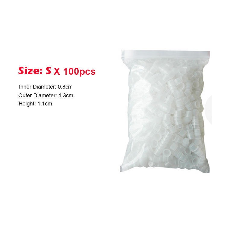 Buy 100pcs Plastic Small/Medium/Large Tattoo Ink Cups Caps Pots Pigment ...