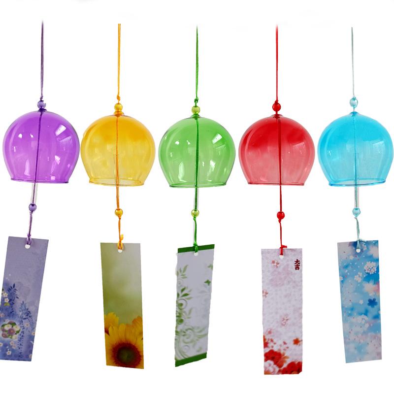 Edo Japanese-Style Stained Glass Wind Chime for Balcony Summer Gift Home Decor