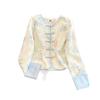 Silk Embroidered Retro Plus Size Long Sleeve Jacket - Flaw Concealer & Age Reducer