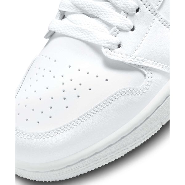 Air Jordan 1 Düşük Triple Beyaz Kadın Spor Ayakkabı DV0990-111