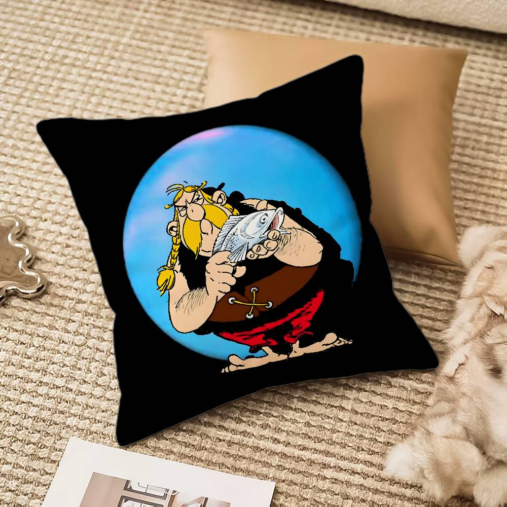 Cartoon A-Asterix And O-Obelix Pillow Case Anti-dustmite Invisible zipper Sofa Bed