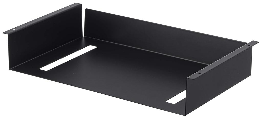 Yamazaki Storage W44 X D25 X Holds and Remote 5482 Under-Table Rack, Black, Approx. H7.2cm, Tower, Tissues, Controls,