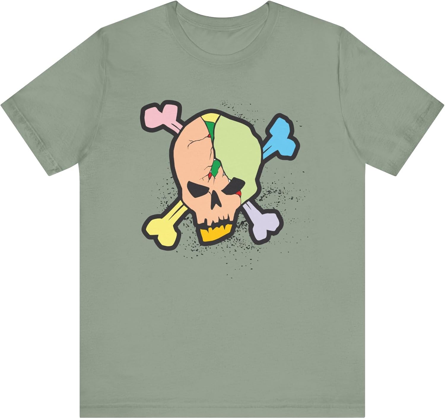 Multi Skull Graphic Design Tee, Skull Shirt, Vintage Tees, Art Design T-Shirt, Vintage Graphic Tee, Art Shirts with Skulls S