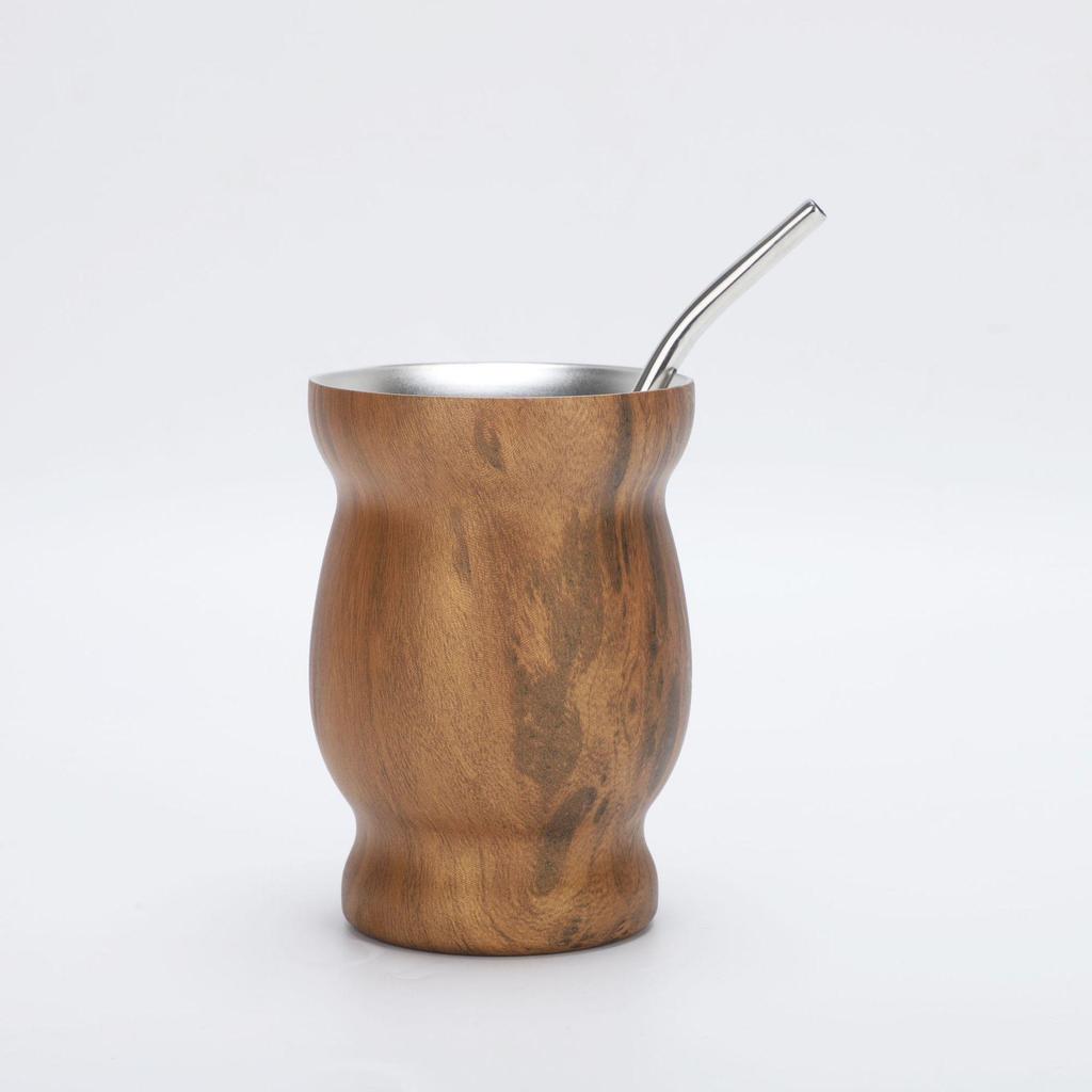 Tazza per Mate Argentina in Acciaio Inossidabile 304 da 8 oz con Cannuccia Cucchiaio