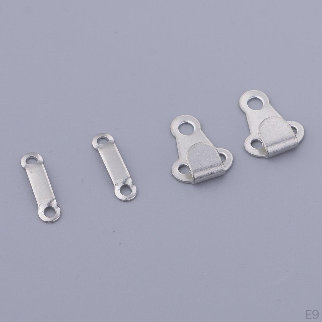 20 Sets Brass Sewing Hooks and Eyes Closures for Trousers Skirts Pants