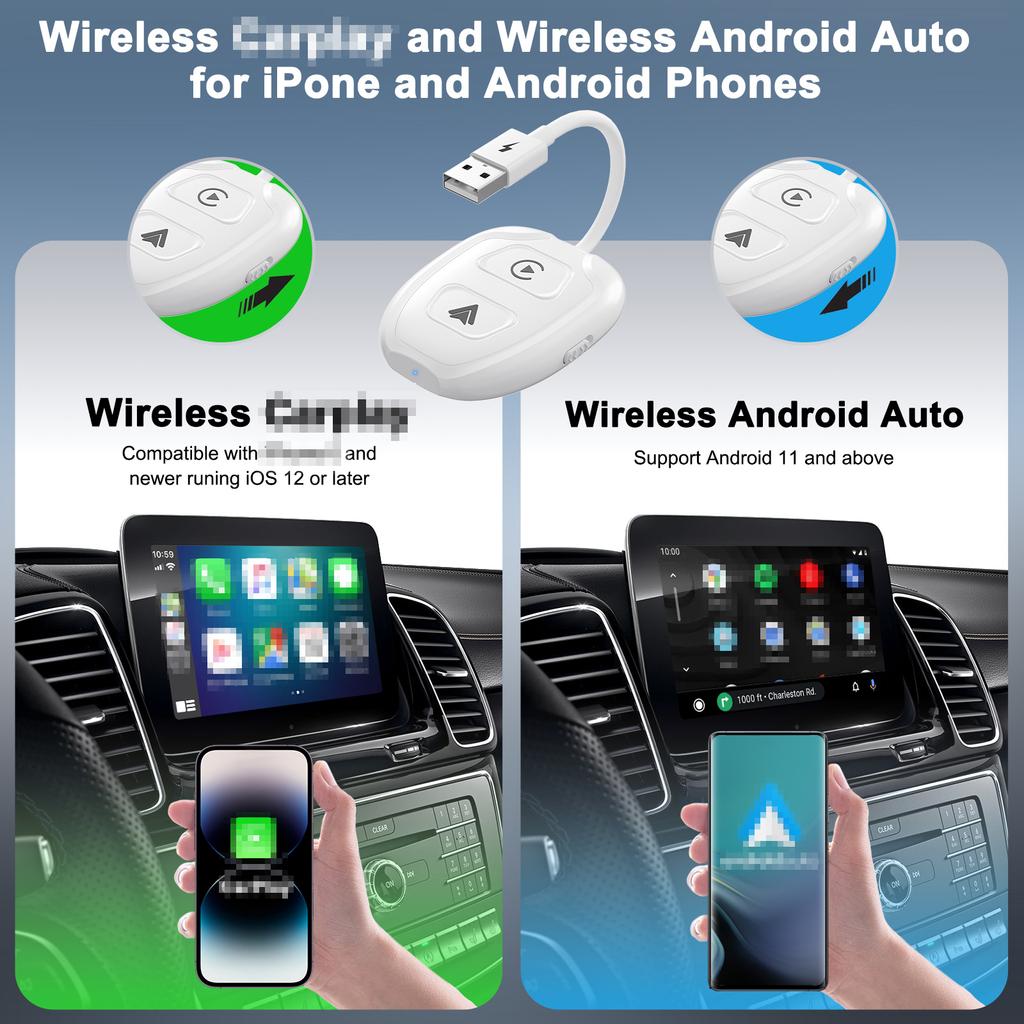 Bezdrátový adaptér CarPlay Převést kabelové připojení na bezdrátovou technologii Plug & Play