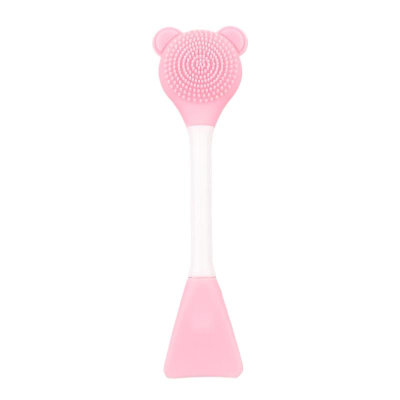 Silicone Facial Cleansing Brush Spatula 2-in-1 Blackhead Removal Deep Cleaning Exfoliator Scrub for Pore Facial Skin Care