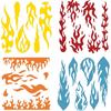 GORGECRAFT 4 Styles Flame Reflective Sticker Vinyl Racing Sports Flame Stripe Decal Waterproof Reflective Car Stickers for Golf Cart Off-Road