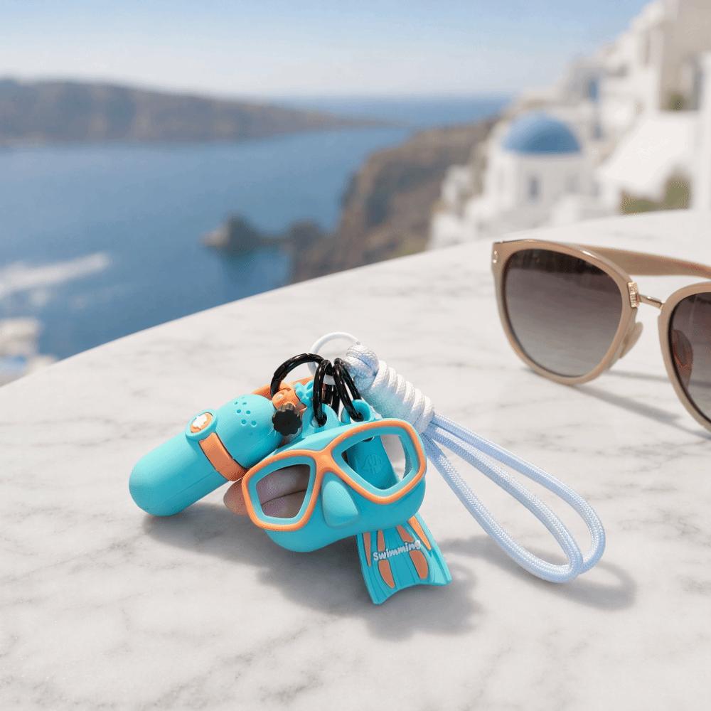 Funny Diving Mask Bag Pendant Colorful Oxygen Cylinder Keyring Diving Enthusiast