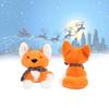 Fox Scarf Christmas Plush Toy Girl Children Birthday Holiday Gift Doll Decorated