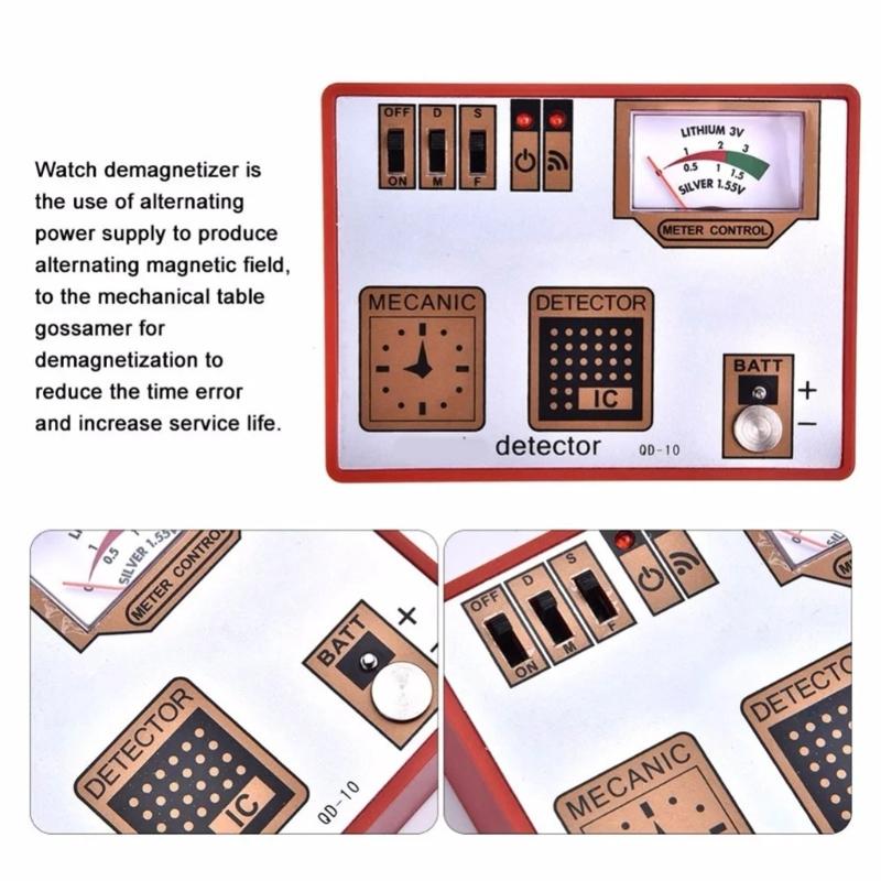 Electronic Meter Movement Tester And Battery Pulse Checker Testing Suitable For Watch Repair With Demagnetizer Function