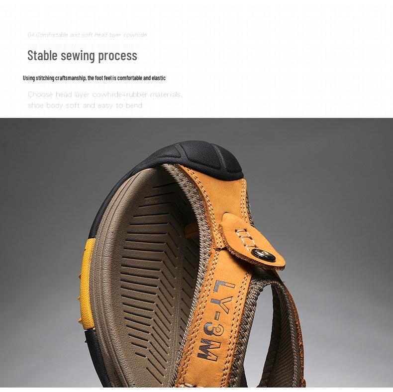 Men's Plus Size Non-Slip Closed-Toe Flip-Flop Sandals