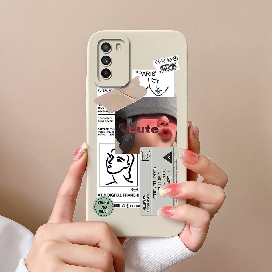 For Poco M3 Pro Case Cartoon Soft Liquid Silicone Full Coverage Anti Drop Phone Shell For Xiaomi Poco M 3 Pro M3Pro Bumper Funda