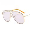 Retro Metal Frame Sunglasses for Women Men Vintage Double Bridge  Fashion Pilot Sun Glasses Oversize UV400 Shades