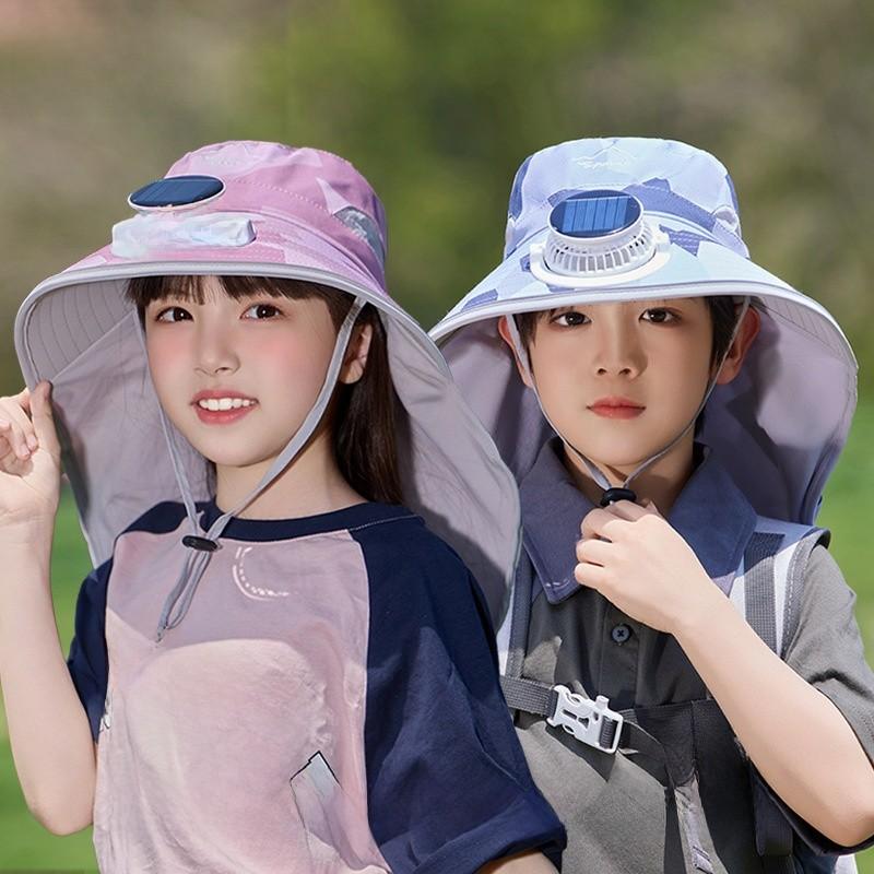 Kinder Sommer Eimerhut mit breiter Krempe und Sonnenschutz für Außenschutz