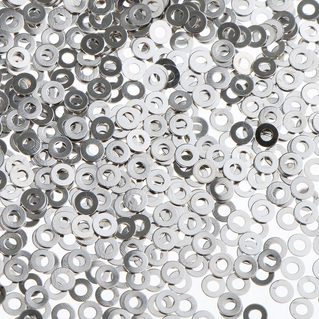 Metric Flat Washers Stainless Steel Non Distortion Anti Rust for Glasses Frames Eyewear DIY Practical Hardware