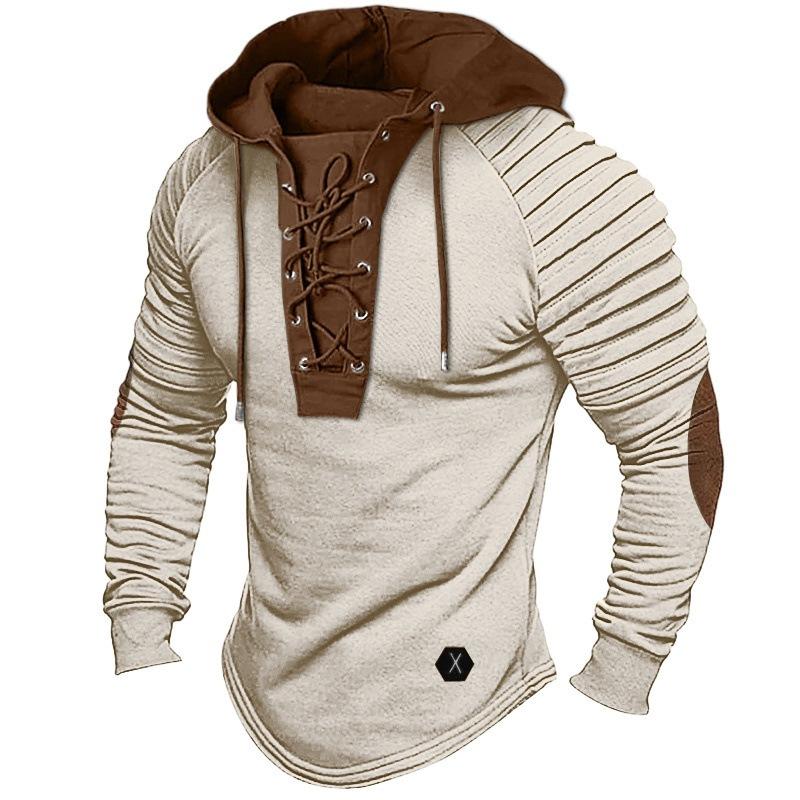 Men S Solid Color Hooded Long Sleeve T Shirt Casual Basic Top