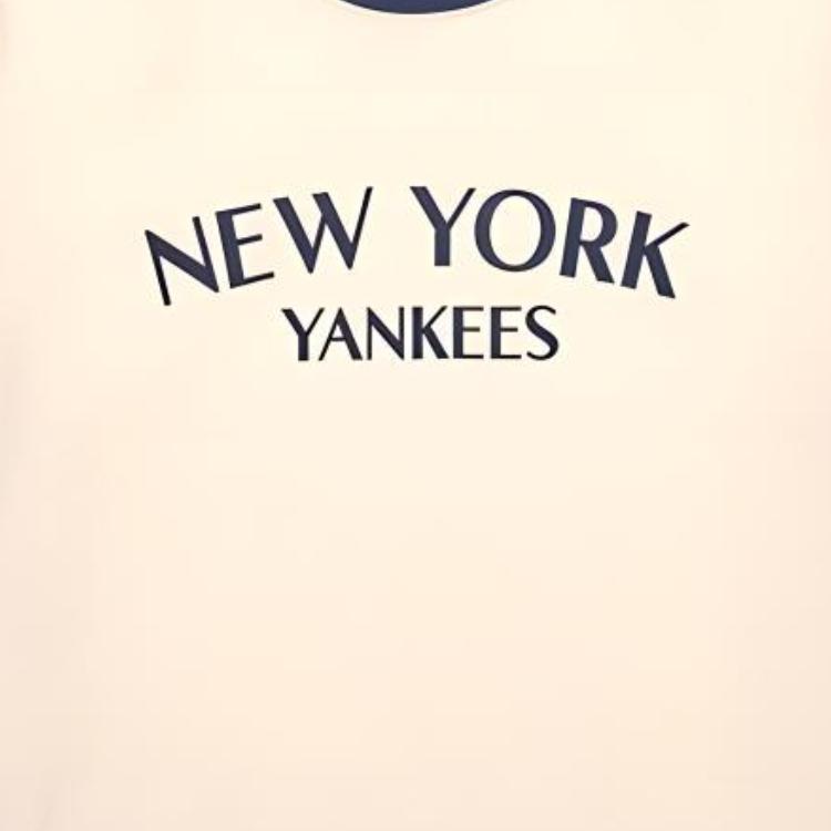 New MLB New York Yankees T Shirt Women's Cream 3FTSV0844-50CRS