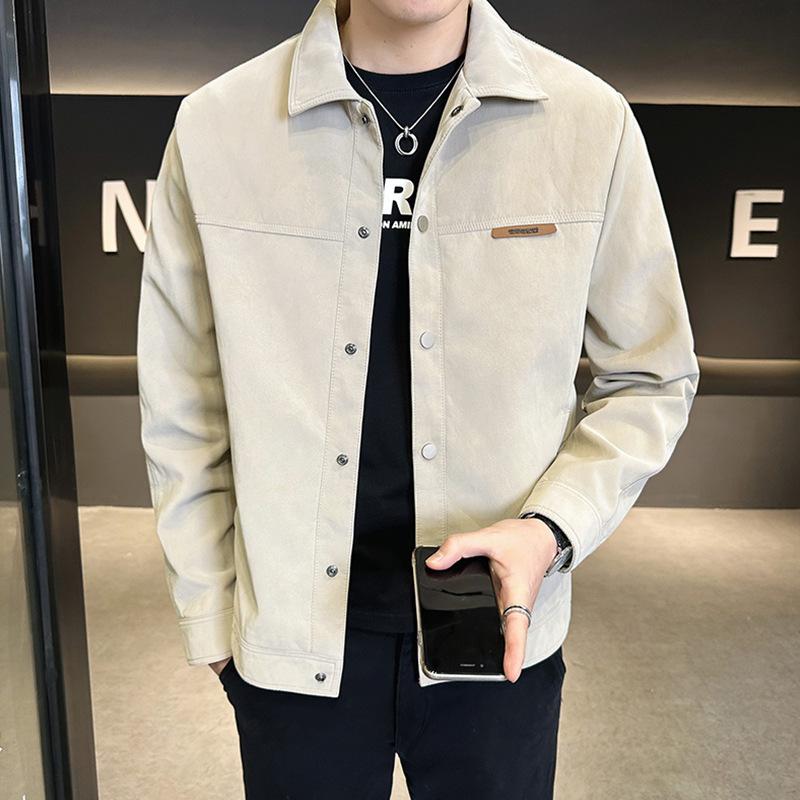 

Весенне-осенние куртки Новый модный бренд Высококлассный лацкан Весенняя одежда Мужские куртки M
