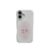 High-End Cute Bear Floral Ink Splash Circle Phone Case for iPhone 17, Apple 16 Pro Max/15/14
