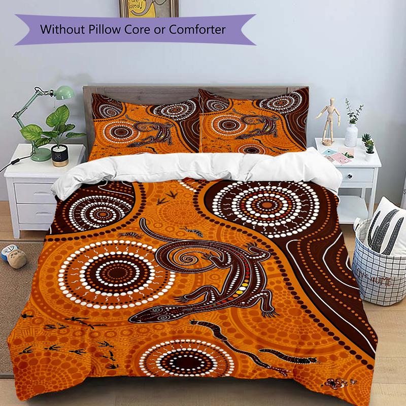 Aboriginal Art Print 3Pcs Bedding Setduvet Cover With 2 Bedropillowcase Home Birthday Gift