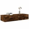 Vidaxl Mensola da Parete con Cassetti, Rovere Affumicato, 100X36X19 Cm