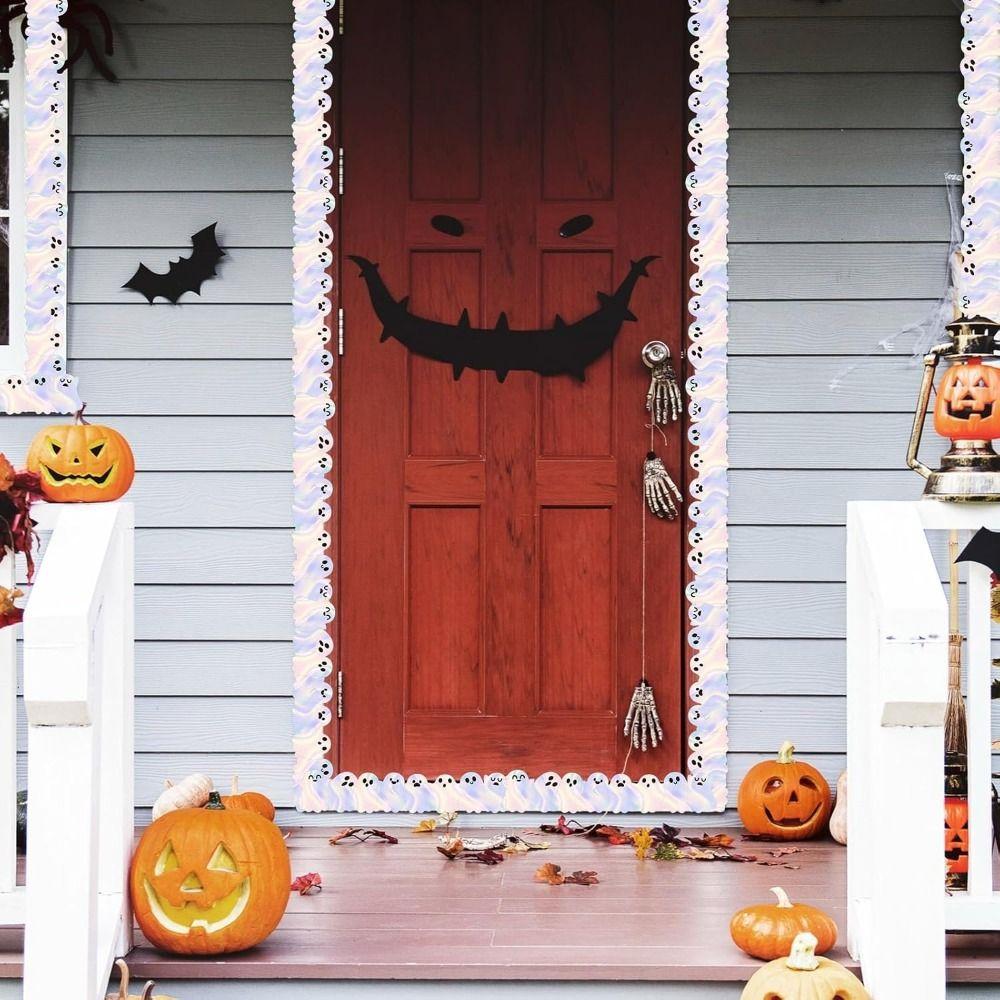 Self Adhesive Halloween Border Stickers Waterproof Classroom Border Trim Bulletin Board Decorating