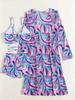 Trendy Floral Three-Piece Women's Bikini Set for Beach Vacation