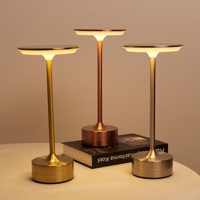 Table Lamp LED Rechargeable Night Light Touch Sensor Desktop Wireless Reading Lamp For Restaurant Hotel Bar Bedroom Decor Light