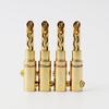 24K Gold Speaker High Connection Stable Speaker Audio KawakiBanana Plugs, 8-Pack, Plated, Plugs, Screw-Type, Strength, Transmission, Wiring, DIY,