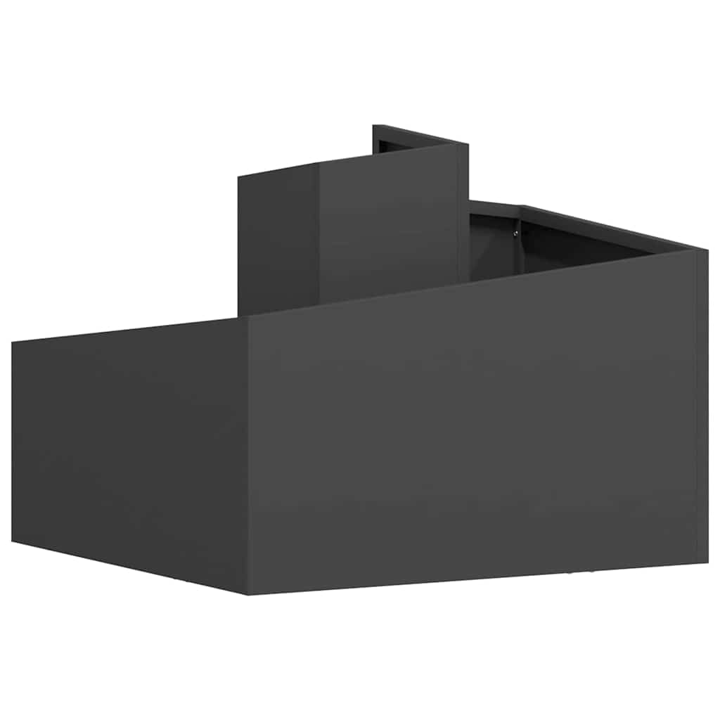 Garden Planter Black 60 X 60 X 50 Cm Cold Rolled Steel