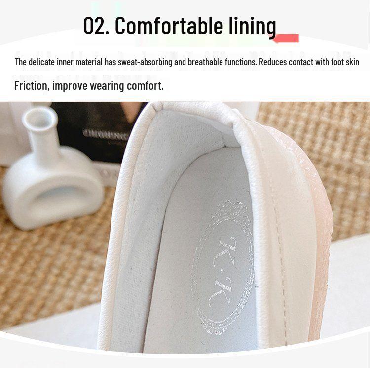 2025 Women's Versatile Soft Sole Flat Nurse Shoes - White Leather for Spring & Autumn