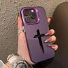 For iPhone 16 Pro Max 15 14 13 12 11 Stylish Three-Color Cross Phone Cover For iPhone XS Max X XR SE 3 2022 Matte Hard Back Case