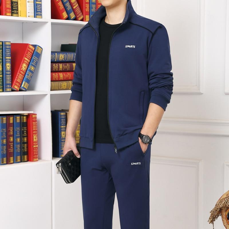 Fashion Running Sets Sport Suit Sportswear Sweatshirt +Sweatpants Mens Clothing 2 Pieces Sets Tracksuit Jogging Suits