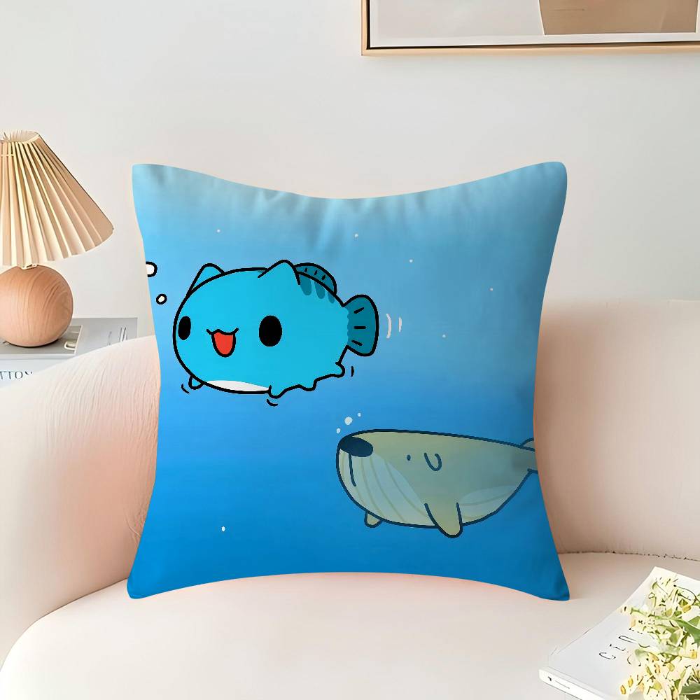 B-Bugcat Capoo Stitch Polštářový povlak Šťastný drak Potah na polštář na pohovku Domácí dekorace do pokoje Dětský dárek