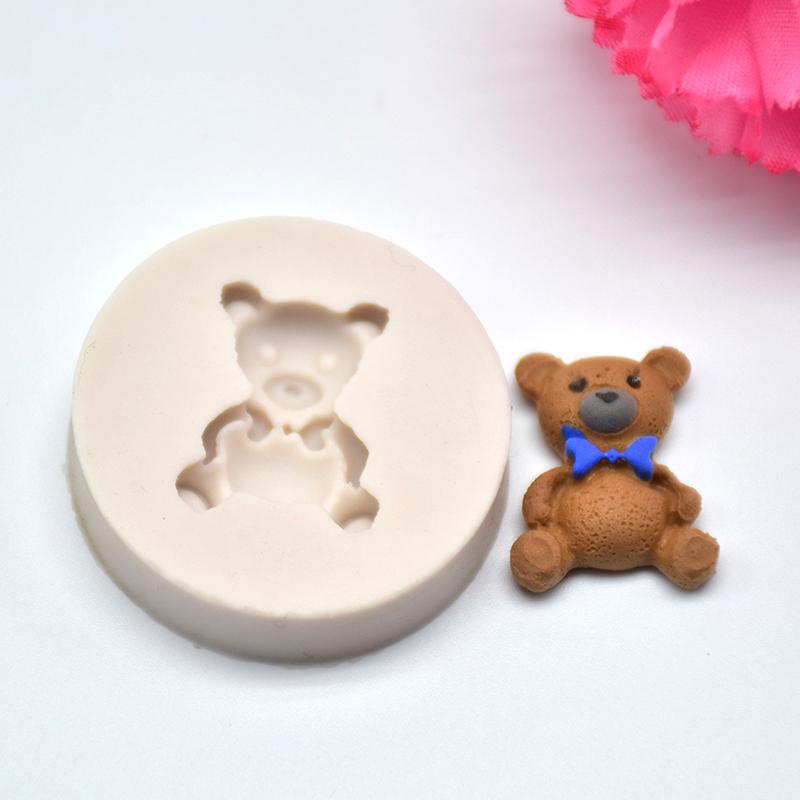 1 stk Bjørn Silikonform Mini Fondantform Kakedekoreringsverktøy Sjokoladeform