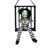 Scary Skull Cage Prisoner Haunted House Decor Spooky Hanging Ghost Screaming All Hallow Day Prop wit