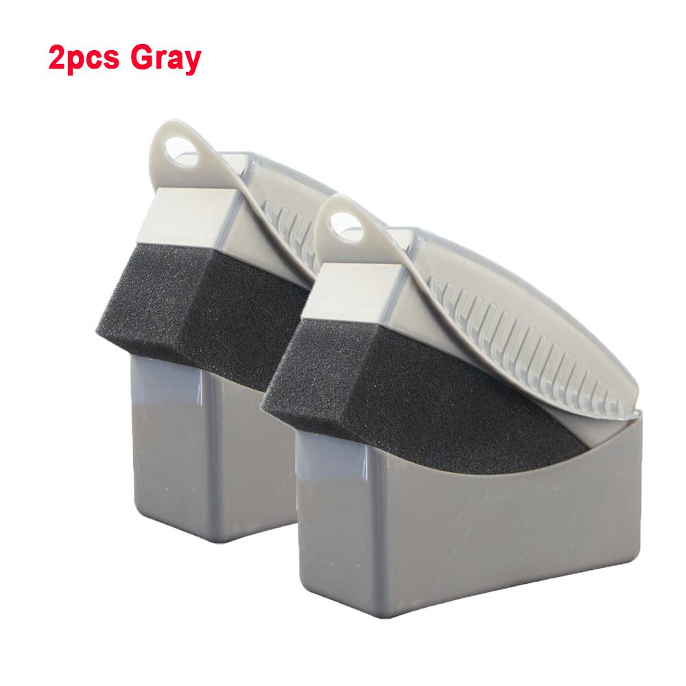 2PCS Car Tire Waxing Polishing Rim Trim Contour Details Polishing Sponge Brush Wiping Cleaning Tire Wiping Car Brush