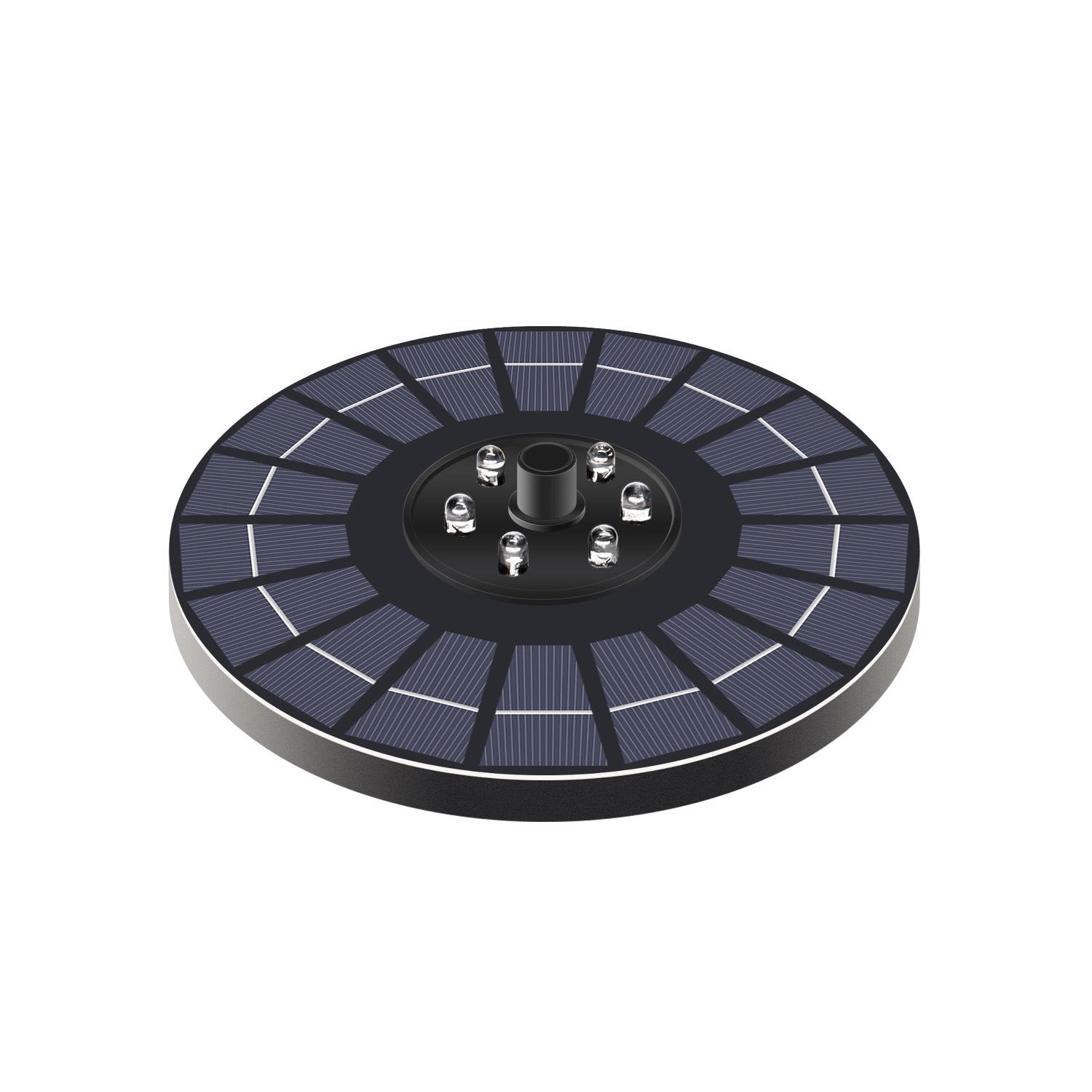 

Трансграничный солнечный перезаряжаемый плавающий цветной световой фонтанный насос для уличной поилки для птиц и ландшафта бассейна