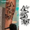 6 Sheets/set Tattoo Sticker Temporary Tattoo Small Full Arm Halloween Half Arm Animal Flower  Accessories