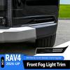 For Toyota RAV4 2026-Up Premium ABS Carbon Fiber Texture Front Fog Light Trim Cover Anti-Scratch Car Exterior Accessories 2Pcs