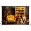 Mocsicka Indoor Christmas Home Photography Backdrop Child Birthday Photo Background Xmas Tree Bear Gifts Sofa Party Decor Banner