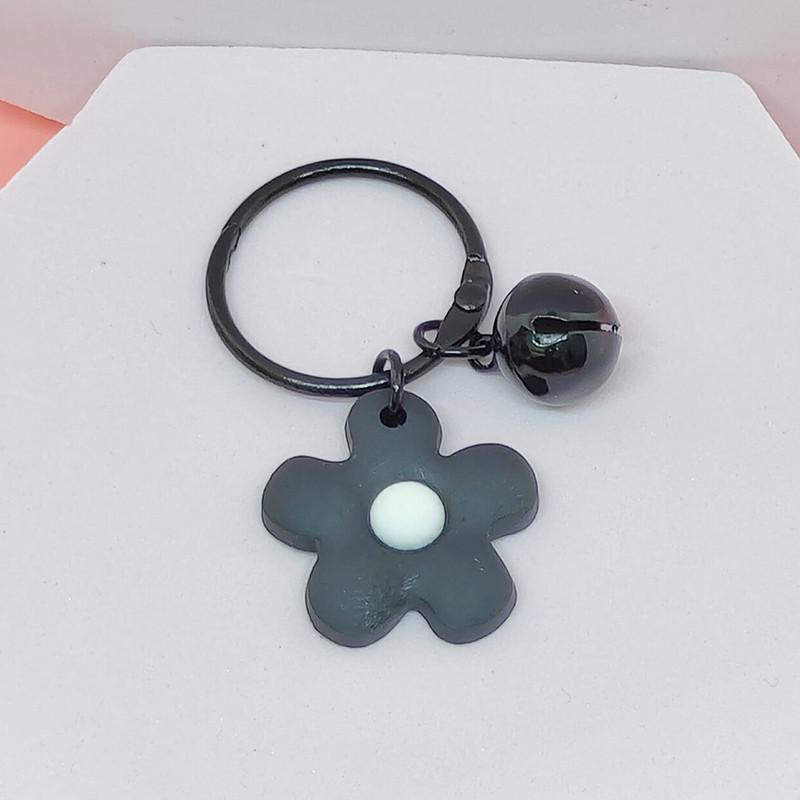 Colorful Floral Bell Keychain Ring - Chic Handbag Pendant & Small Gift for Women