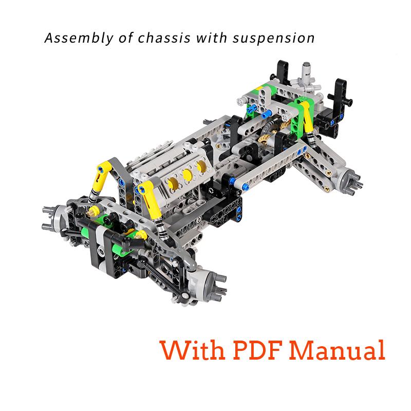 MOC Kreative Elektriske Høyteknologiske Deler Byggeklosser Elektrisk Fjernstyrt Klatrebil Modell DIY opplysende Leke barnegave