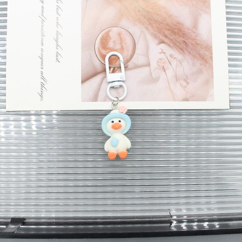 Cross-border Cute Cartoon Duck Keychain Pendant - Creative Bag & Phone Charm for Couples