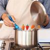 3 Stück Silikon-Topfdeckelhalter Spritzschutz-Gestell Hitzebeständig Überlaufschutz-Stöpsel Topfdeckel-Heber Langlebiges Gadget Küchenwerkzeuge