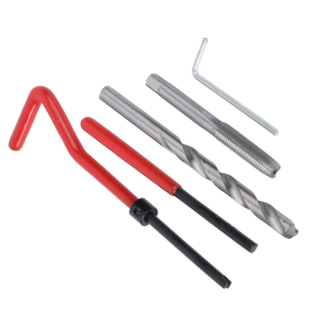 25Pcs M7 Thread Repair Insert Kit with Transparent Plastic Box for Processing Machinery